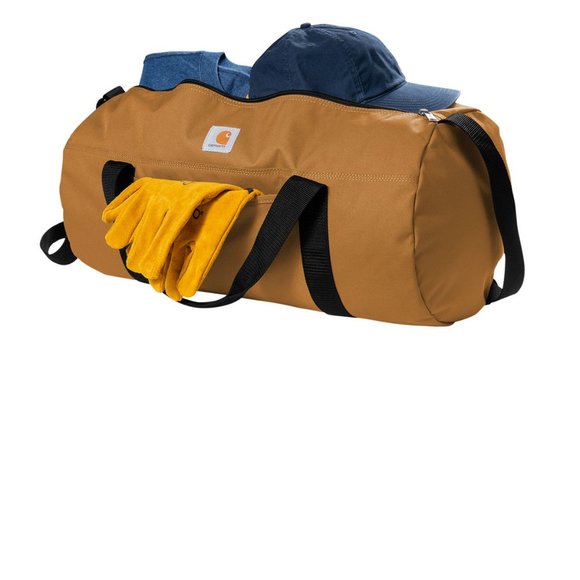 (NWT) Carhartt Canvas Duffle Rain Defender Work Travel Tool Gym Bag Brown - Picture 4 of 6